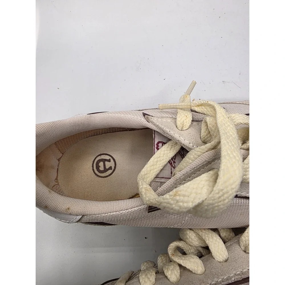 Etienne Aigner Tennis Size 5 Shoes Womens White Brown Sneakers Vintage W/ Box